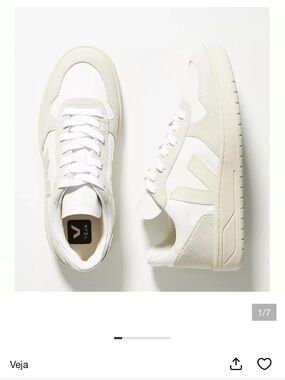 Veja Women’s White Cream Low-Top Sneakers